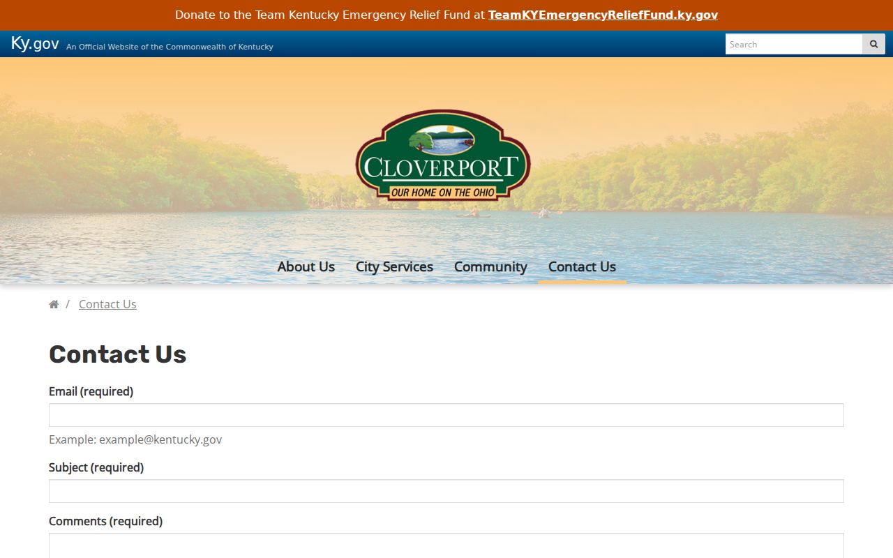 Cloverport criminal records generic city contact form